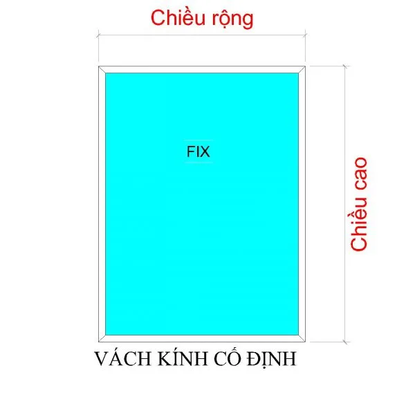 Cửa sổ mở HẤT 1 cánh + Fix nhôm Xingfa Quảng Đông H1CF